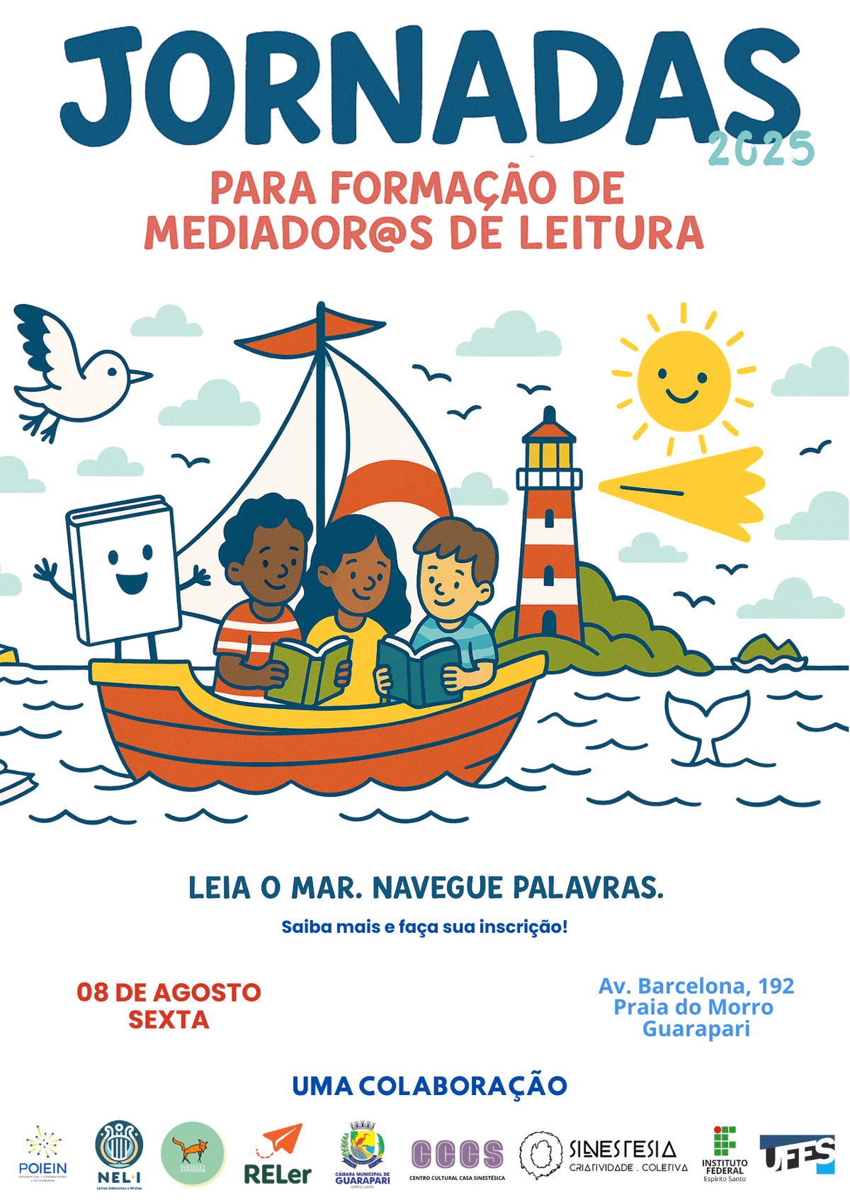 Leia o mar, navegue palavras: o farol da leitura se acende na Casa Sinestésica